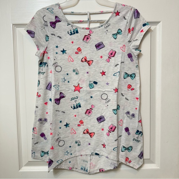 Lot Of 2 SO Girls Tops Size 14 & 16 Multi Color Cap Sleeves Flowy Graphic Print - Picture 9 of 16